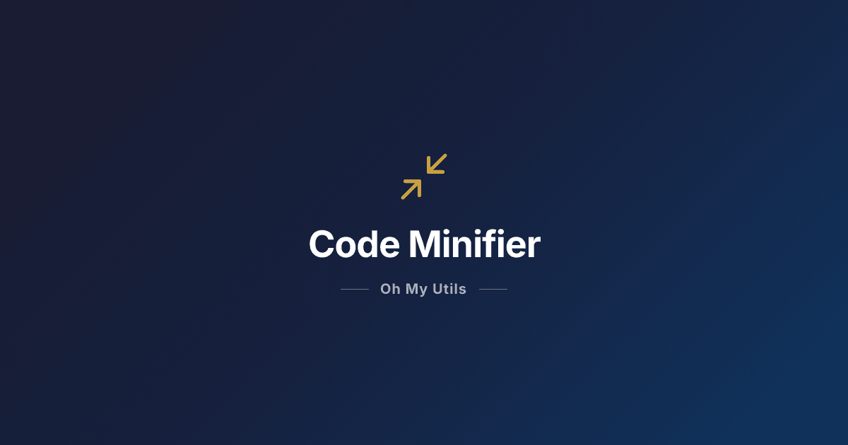 Minificador de Código - Minificar JavaScript, CSS y HTML Online | Oh My ...